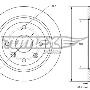 Tarcza hamulcowa TOMEX BRAKES TX 71-36 Tani