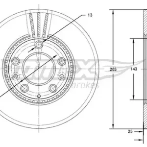 Nie przegap Tarcza hamulcowa TOMEX BRAKES TX 71-41