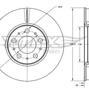Tarcza hamulcowa TOMEX BRAKES TX 71-43 Bezpieczne zakupy