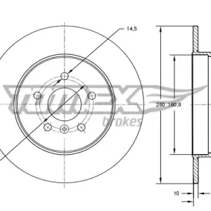 Super okazja Tarcza hamulcowa TOMEX BRAKES TX 71-45