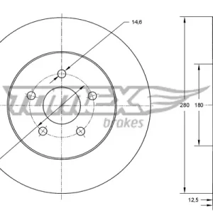 Ograniczona ilość Tarcza hamulcowa TOMEX BRAKES TX 71-46