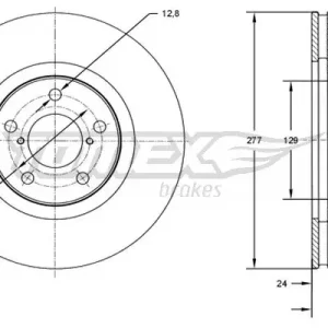 Niska cena Tarcza hamulcowa TOMEX BRAKES TX 71-51