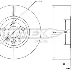 Ostatnie sztuki Tarcza hamulcowa TOMEX BRAKES TX 71-56
