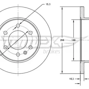 Niska cena Tarcza hamulcowa TOMEX BRAKES TX 71-60