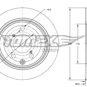 Super okazja Tarcza hamulcowa TOMEX BRAKES TX 71-67