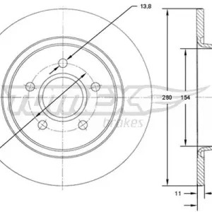 Ostatnie sztuki Tarcza hamulcowa TOMEX BRAKES TX 71-75