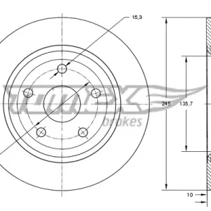 Nie przegap Tarcza hamulcowa TOMEX BRAKES TX 71-93