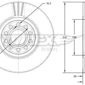 Ograniczona ilość Tarcza hamulcowa TOMEX BRAKES TX 71-97